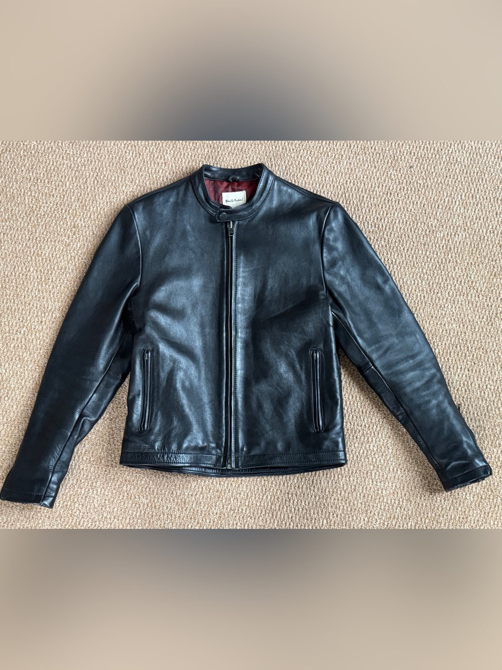 Deus Ex Machina, men’s medium black Leather Jacket - Classic Men's Biker Style